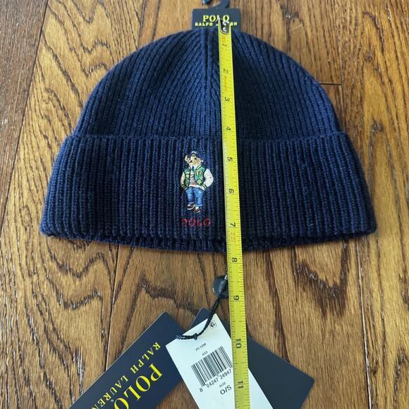 Polo Ralph Lauren Beanie Hat Embroidered Collegiate Varsity Bear NWT New PC1299 - Picture 6 of 10
